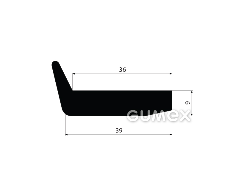 GUMMIPROFILE L-FORM - EPDM